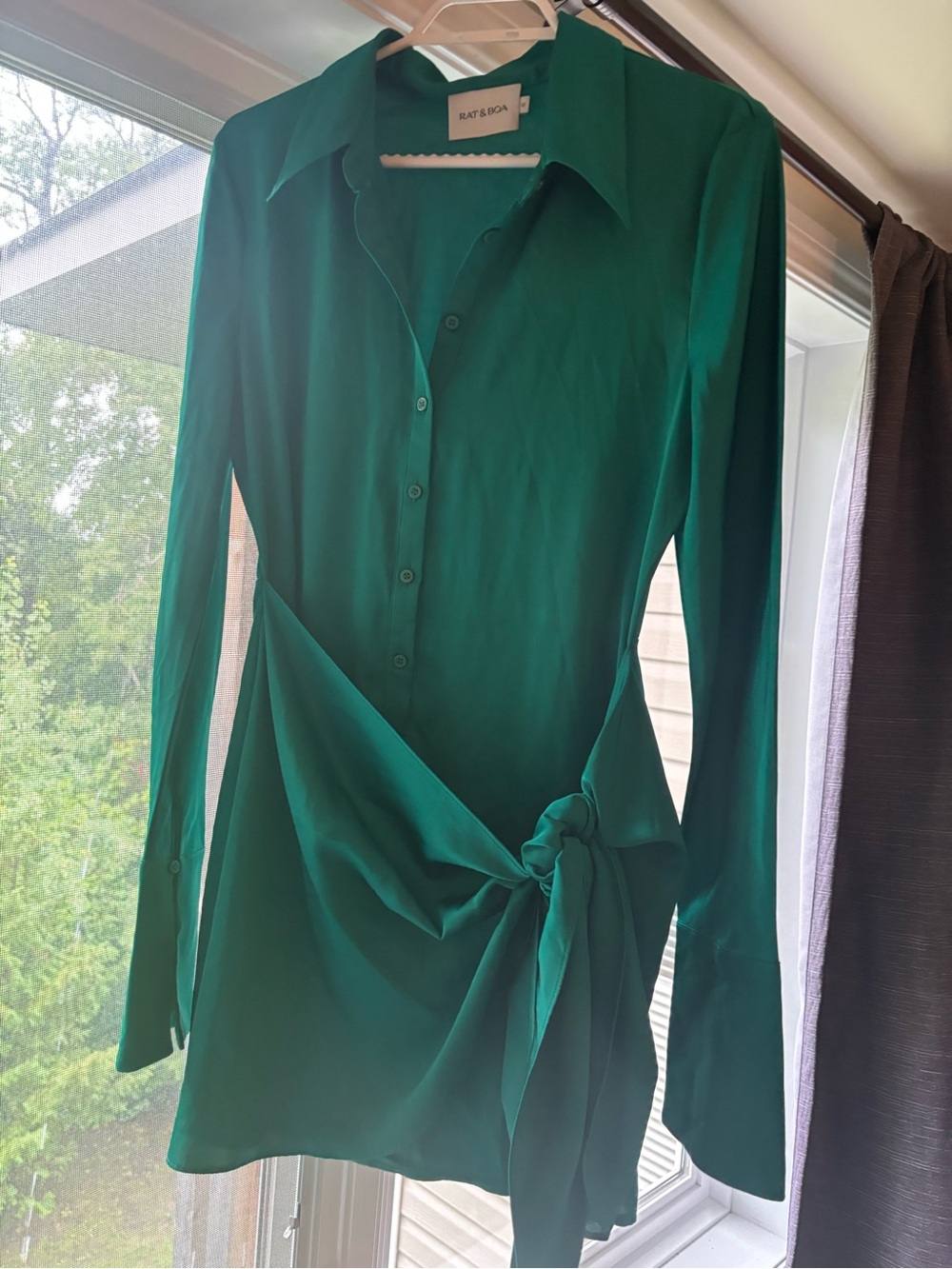 EUC Rat & Boa Teal Satin dress